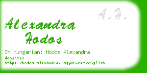 alexandra hodos business card